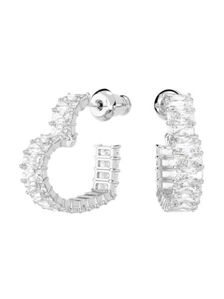 Kolczyki Swarovski biznesowe szare