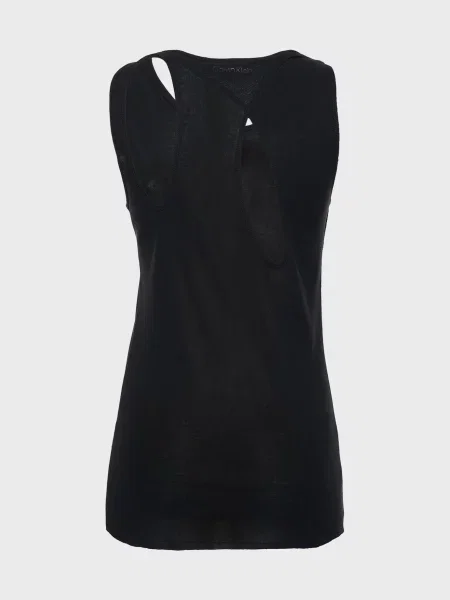 Прозорий топ Calvin Klein з джерсі чорний