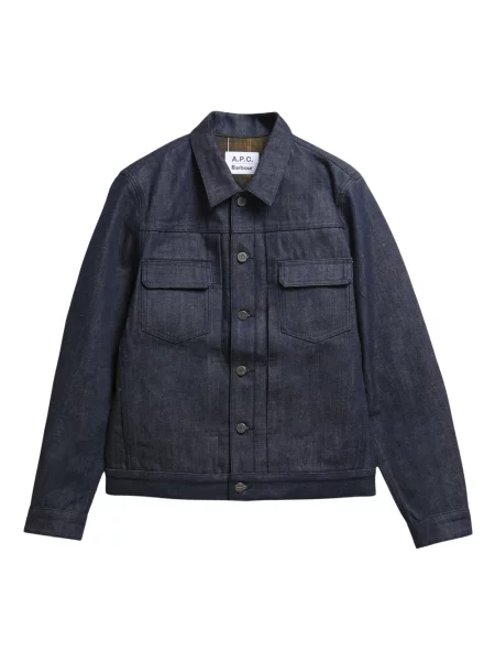 Kurtka jeansowa Barbour niebieska