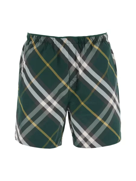 Kąpielówki Burberry w kratę zielone