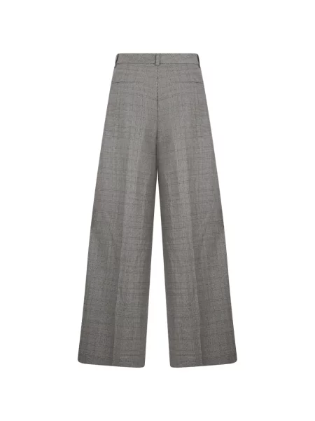 Pantaloni Peserico în carouri gri