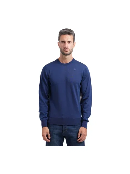 Sweter K-way wełniany niebieski