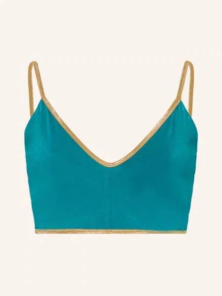 Mymarini Bustier Bikiny Vacation Top Shine Oboustranné S Uv Ochranou petrolejová / zlatá / světle zelená
