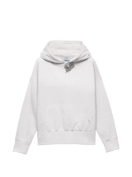 Brosa Prada din fleece gri