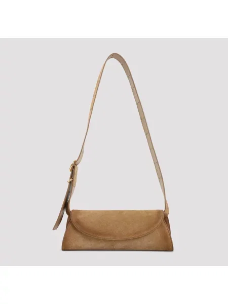 Torebka Jil Sander zamszowa beżowa