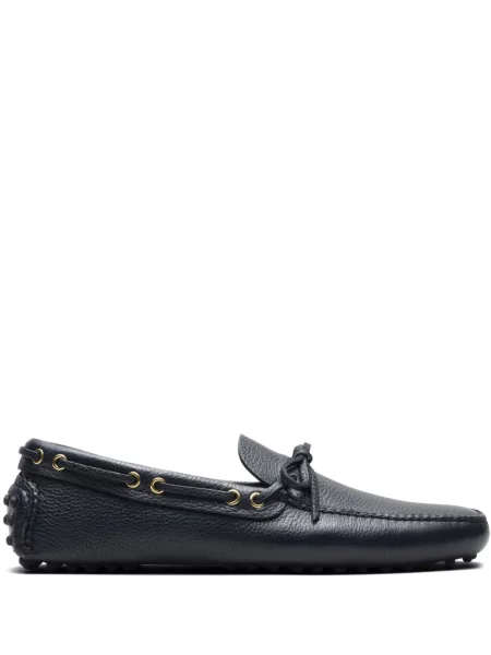 Półbuty Car Shoe skórzane niebieskie
