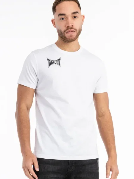Tapout Tricou OCTAGON gri / negru alb