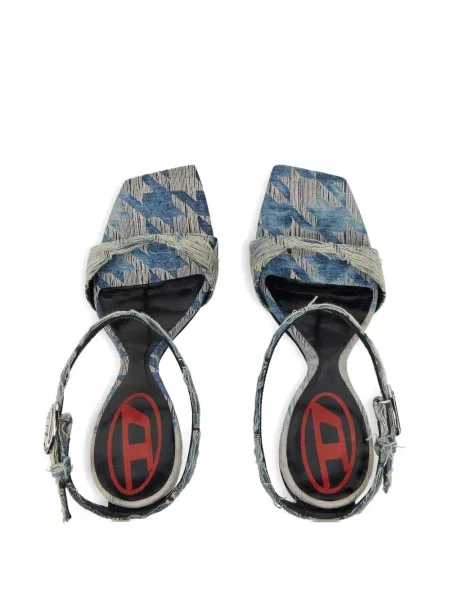 Sandály Diesel na klínovém podpatku z jantaru modré