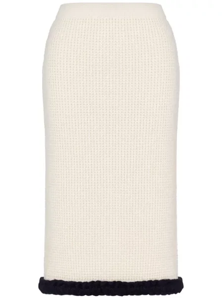 Fustă Moschino de lână alb