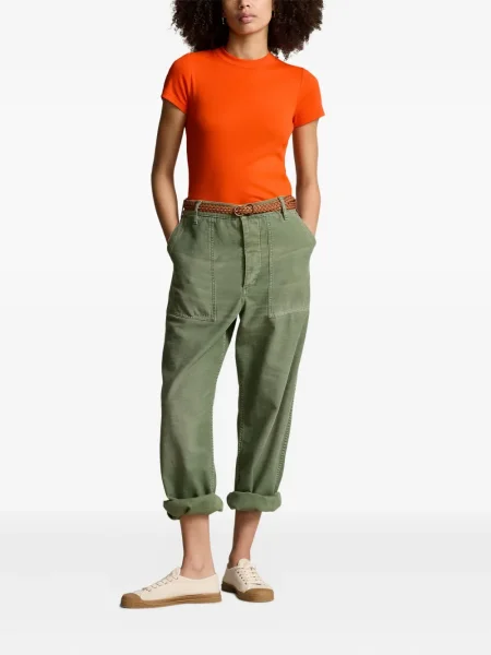 Długa koszulka Polo Ralph Lauren bez rękawów skórzana niebieska