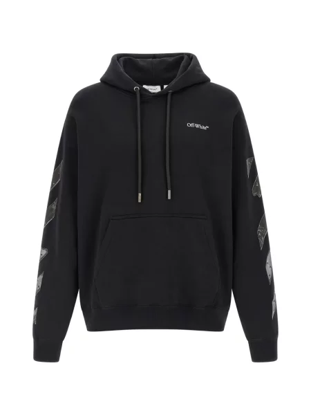 Hanorac cu glugă Off-white cu autograf alb