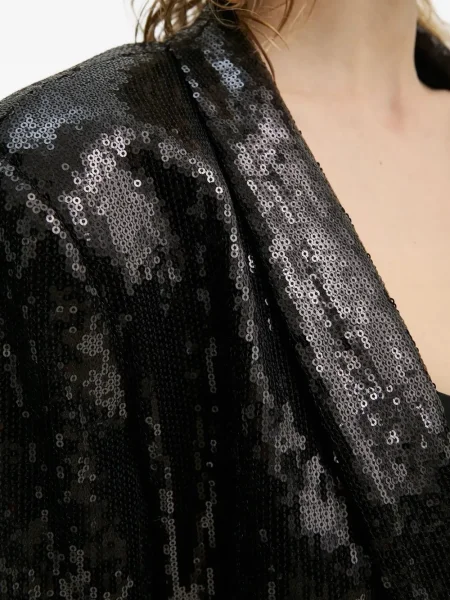 Sacou Bruuns Bazaar cu paiete negru
