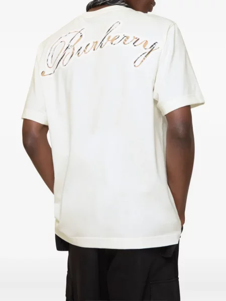 Tricou Burberry cu imagine alb