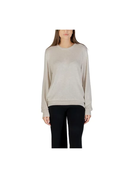 Sweter Guess wełniany z długim rękawem beżowy