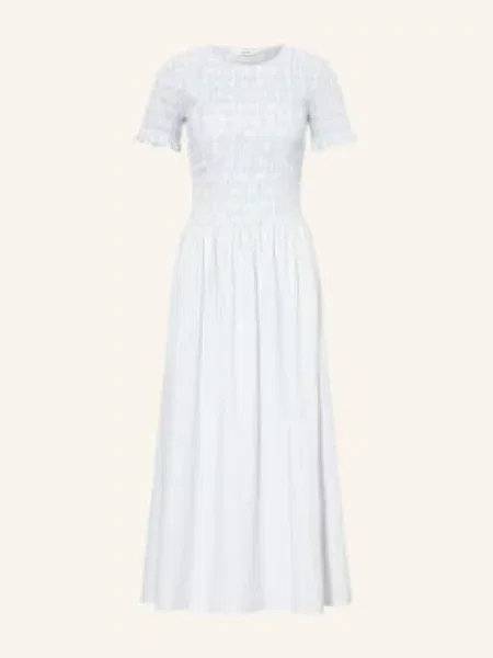 Selected Femme Sukienka Z Falbanami blau biała