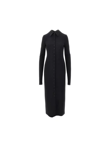 Sukienka midi Dolce And Gabbana wełniana czarna