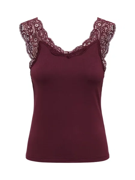 ONLY Top ONLLUNI burgundy roșu