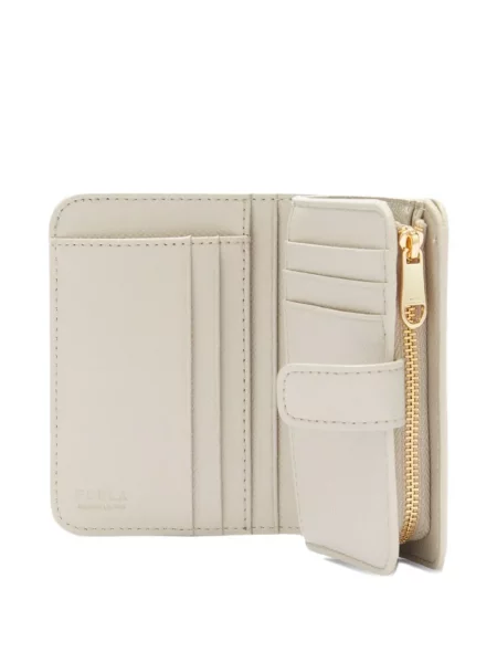Portofel Furla clasic cu autograf alb