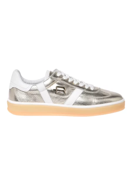 Sneakersy Baldinini skórzane żółte