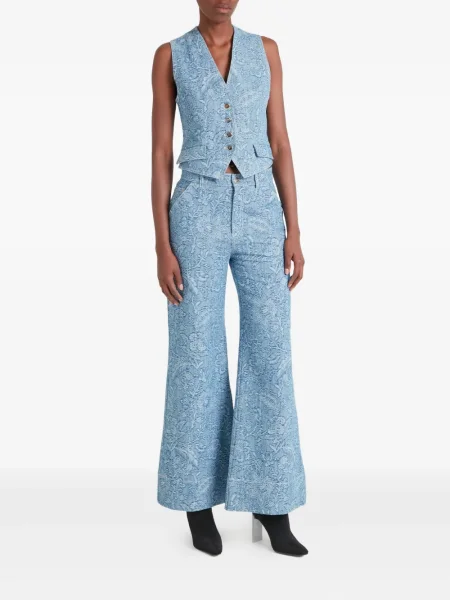 Blugi Temperley London cu model floral albastru