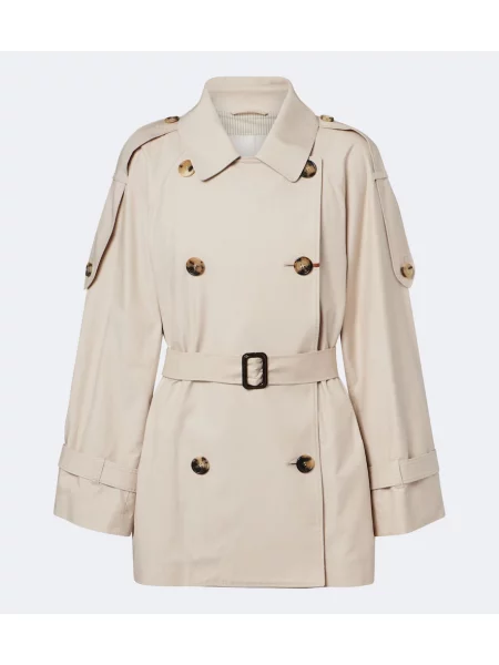 Geacă Max Mara din țesătură twill bej