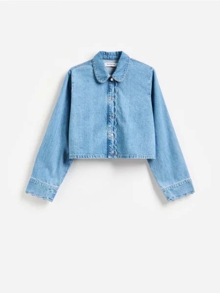 Reserved Geacă din denim albastru