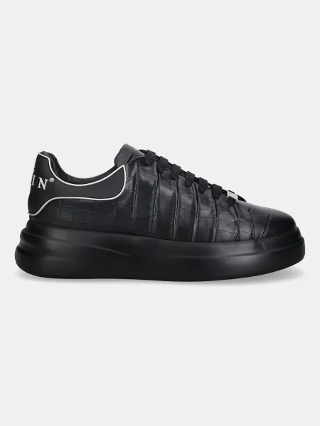 Philipp Plein sneakersy skórzane Megastar czarny