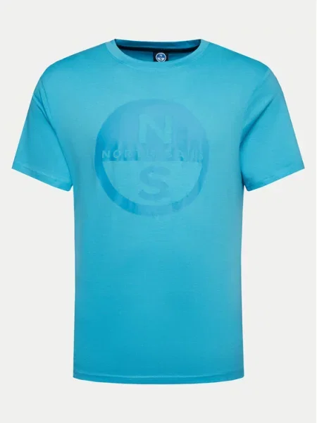 North Sails Marškinėliai Basic Regular Fit mėlyna