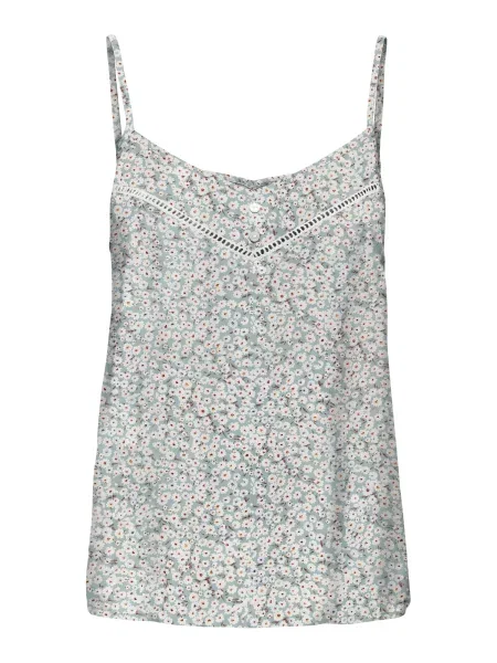 ONLY Top ONLNALA maro / verde mentă alb