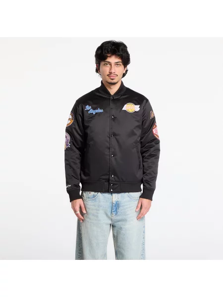 Сатенено яке Mitchell & Ness черно