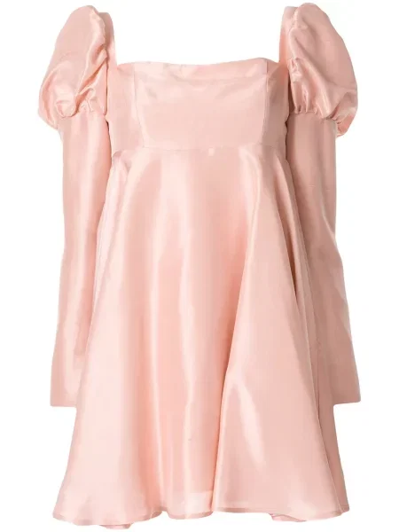 Rochie mini Macgraw de mătase scurtă de costum roz