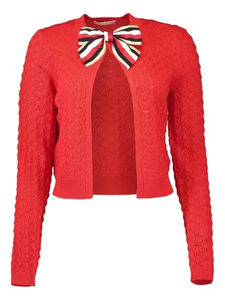 Kardigan Alice + Olivia z kokardką czerwony