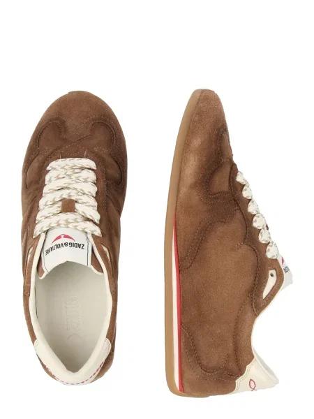 Sneakerși Zadig&voltaire din piele maro