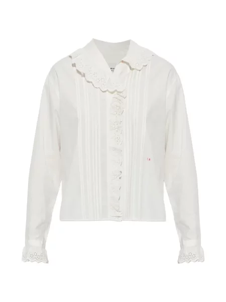 Top Marant Etoile cu volane alb