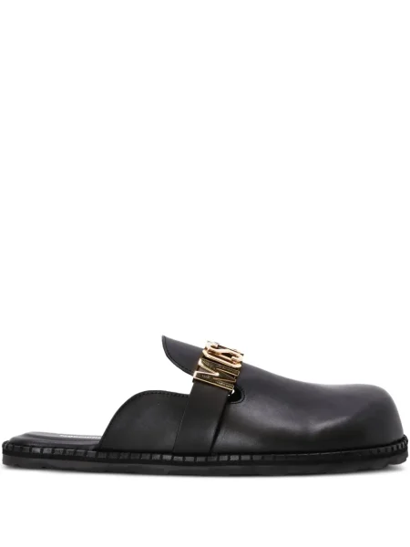 Papuci tip mules Moschino din piele negru