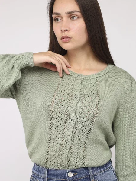 Кардиган YUKI бавовна/акрил зелений