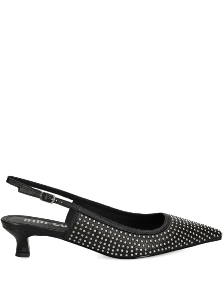 Pantofi cu toc Bibi Lou cu tepi slingback negru