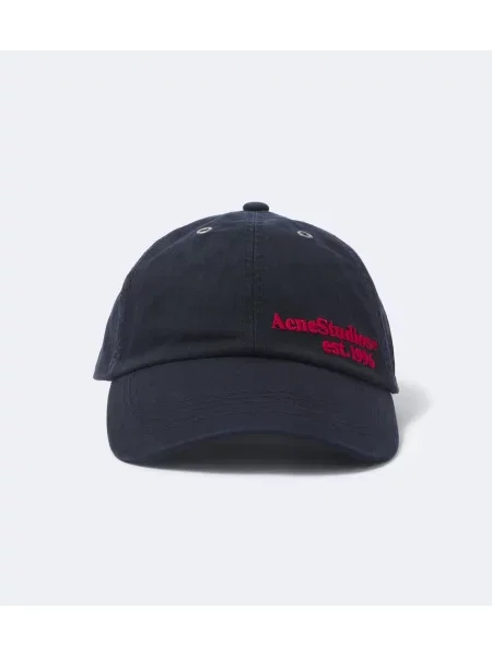 Șapcă Acne Studios cu broderie albastru