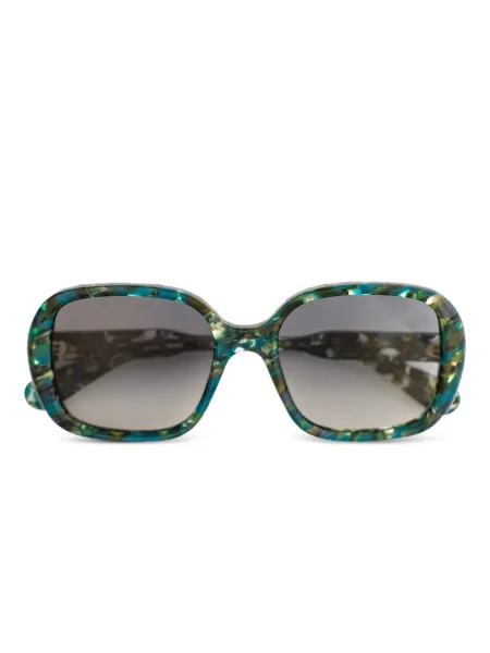 Ochelari de soare pătrați Chloé Eyewear verde