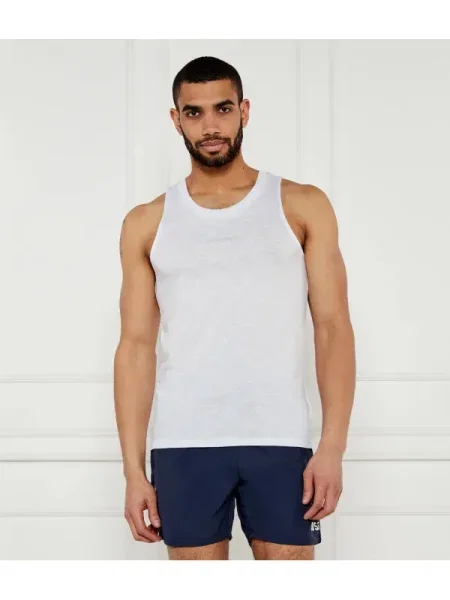 Tricou Calvin Klein Swimwear de in alb