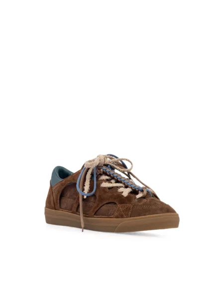 Sneakersy Santha skórzane brązowe