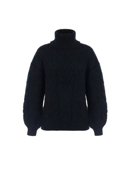 Dzianinowy sweter Elisabetta Franchi czarny