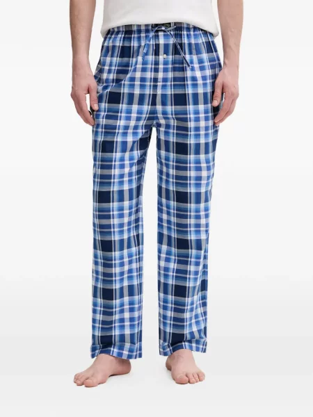Kockás húzózsinór pizsama Polo Ralph Lauren kék