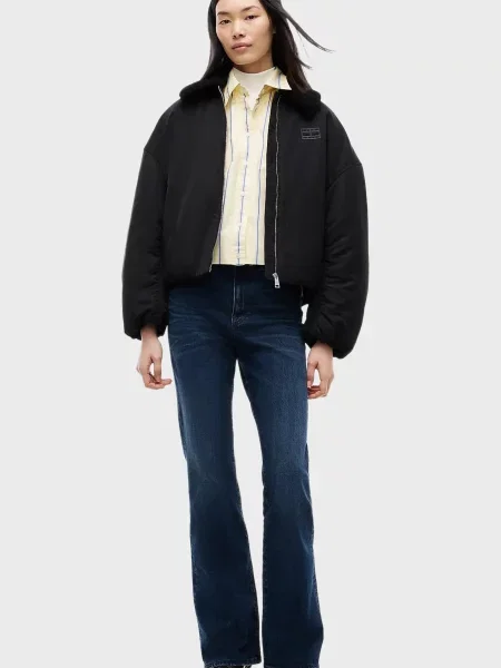 Джинсовая куртка Tommy Jeans с воротником черная