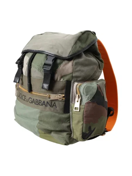 Lniana torba Dolce And Gabbana pleciona zielona