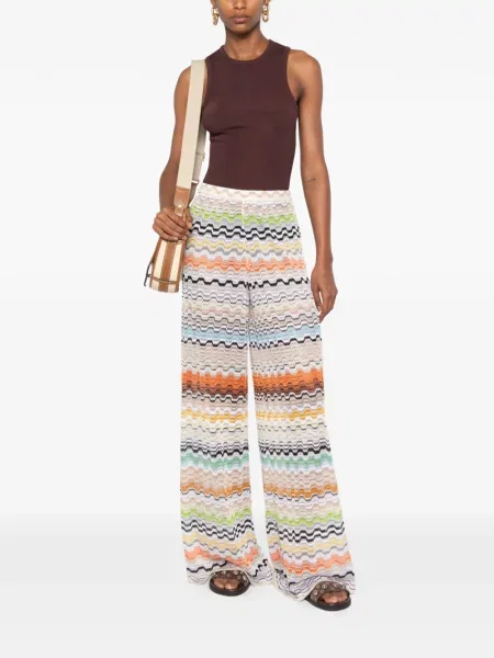 Pantaloni palazzo Missoni tricotate