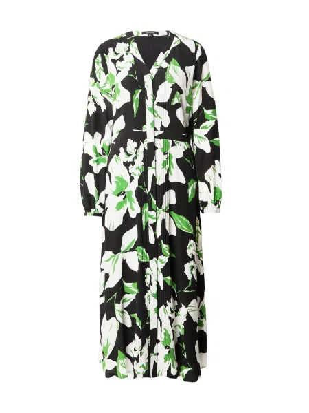 COMMA Šaty limetková offwhite černá