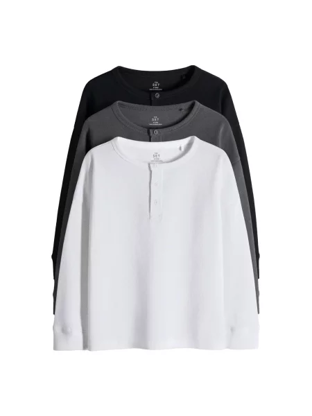 The Set Tricou gri închis / negru alb