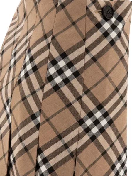 Fusta mini Burberry cu broderie în carouri