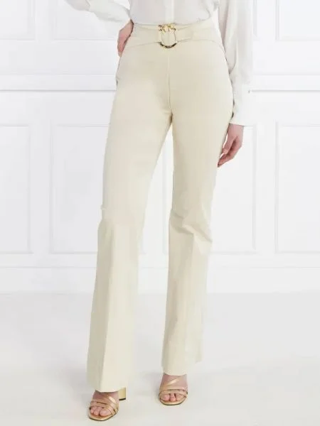 Pinko Pantaloni cu cordon | flare fit | high waist bej